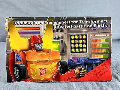 Transformers G1 Catalog Checklist And Order Form Hasbro 1987 Rare • $12