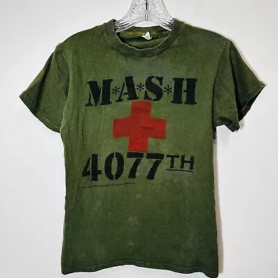 Vintage 80s Single Stitch T Shirt  XS-S Screen Stars MASH Rare Thrashed Military • $39.99