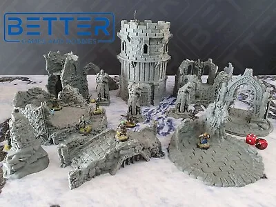 Fantasy Ruins 3d Printed Tabletop Terrain. For Warhammer Age Of Sigmar D&D • $29.95