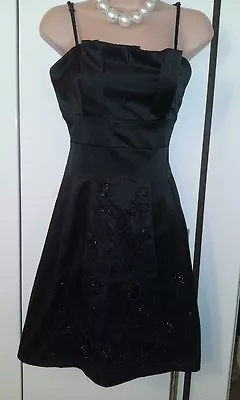 Ladies Black Designer Dress Size 10.COTTON CLUB. • £10