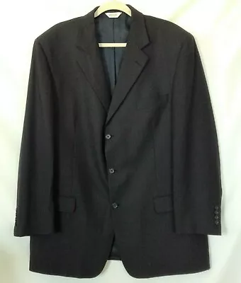 Joseph & Feiss Mens Three Button Suit Jacket Navy 100% Wool Lined Big Tall 46 • $21.21