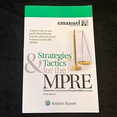 Strategies And Tactics For The MPRE Multistate Professional Responsibility Exam • $8