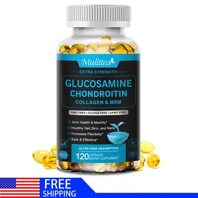 3100mg Glucosamine Chondroitin MSM Vitamin D3 Triple Strength Joint Support • $13.86