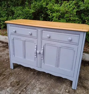 Ercol Sideboard Sustainable Mid Century Solid Wood Drawers Storage • £165