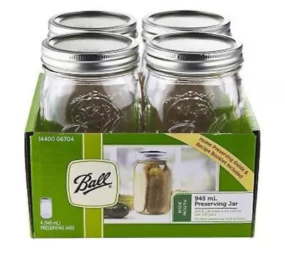 Ball Mason Signature Preserving Jars 945ml 4 Pack Wide Mouth (Brand New) • £20