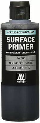 Vallejo Gloss Black Primer 200ml Paint • $18.66