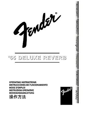 Operating Instructions Guitar Amplifier FENDER 65 DELUXE REVERB • $17.07