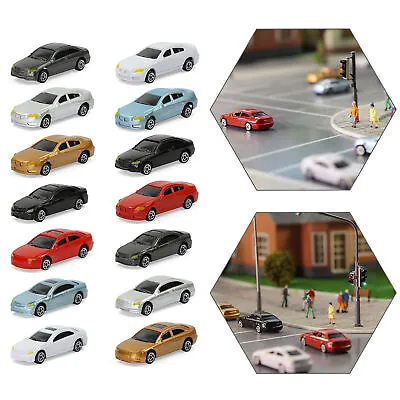 50pcs N Scale Model Vehicles Cars 1:160 Building Scenery Railway Layout C150 • $11.99