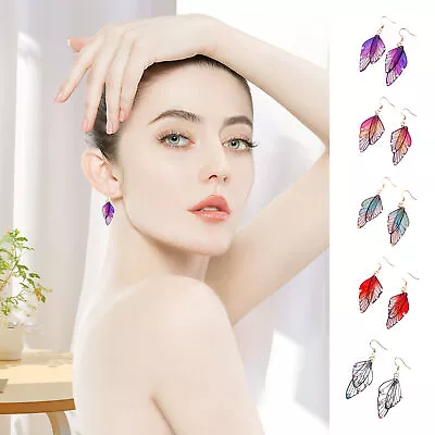 Butterfly Earrings Fancy Women Earrings Long Fairy Tale Bridal Drop Earrings   • $8.71