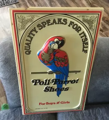 Vintage Poll Parrot Shoes 3D Plastic Store Display Counter Sign Circa 1922 • $15