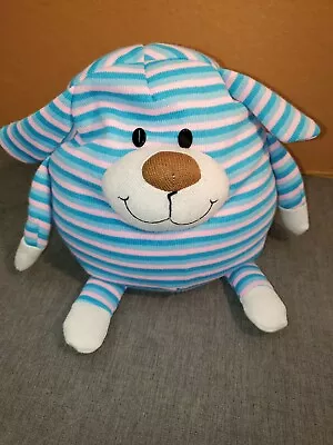 Mushable Pot Bellies Plush Dog Blue Pink Striped Stuffed Animal 11  Micro Beads • $12.99