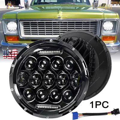 Pair DOT 7  Round Led Headlight Hi/Lo Lamp For Chevy Truck C10 C20 C30 K10 LUV • $38.59