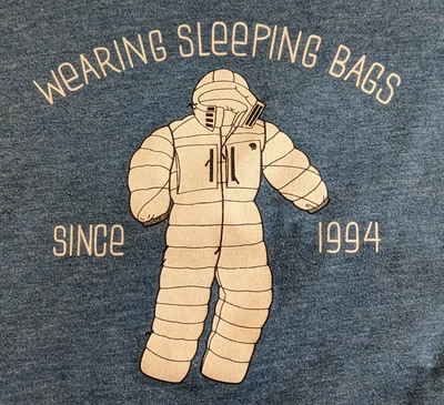 $6.89 • Buy Men's Mountain Head Wear XL Blue T-Shirt  Wearing Sleeping Bags Since 1994 