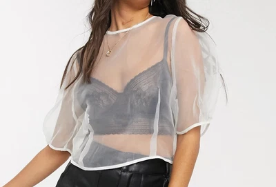 £9.99 • Buy TopShop Sheer Organza Cocoon Tee Festival Top T Shirt Ladies Party Concert New 6
