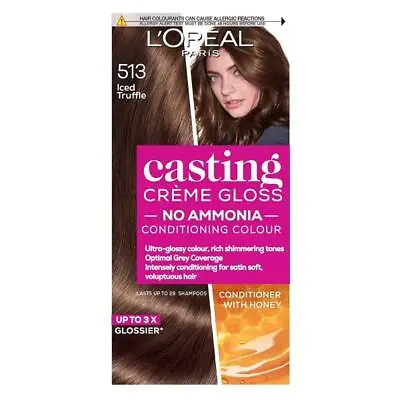 £9.95 • Buy L'Oreal Casting Creme Gloss Semi-Permanent Hair Colour 513 Iced Truffle