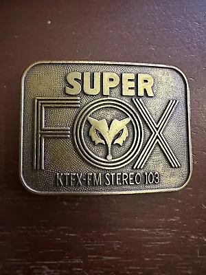 Vintage Super Fox Radio Station KTFX-FM Stereo 103 Belt Buckle • $10.55