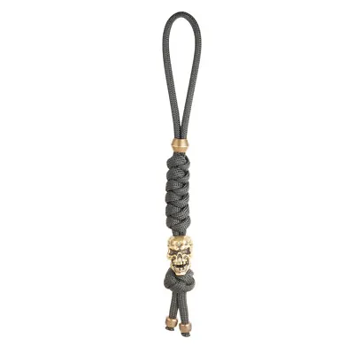 550 Paracord Lanyard With Brass Skull Knife Bead • $11.78