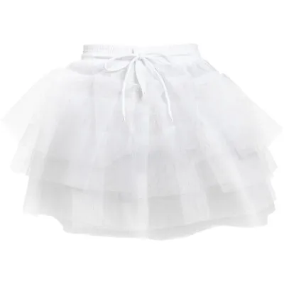 Layered Tulle Tutu Skirt Short Hoop Kids Petticoat Girl Child Inner • £8.54
