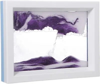 CooCu Moving Sand Art Framed Picture Black/White/Purple • $23.81