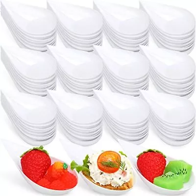 400 Pcs 4 Inch Plastic Appetizer Spoons Tasting Spoons Disposable Mini Appetizer • $37.23