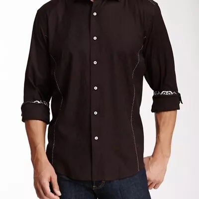 Zagiri Comfortably Numb Brown Embroidered Jacquard Shirt Size M L XL Or 3XL • $99.99