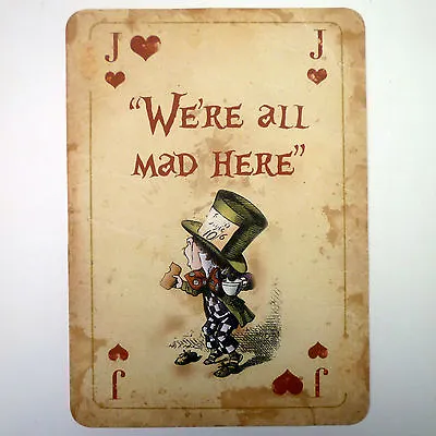 £3.69 • Buy 1 Alice In Wonderland A4 QUOTE Giant Playing Card Prop Mad Hatters Tea Party MH
