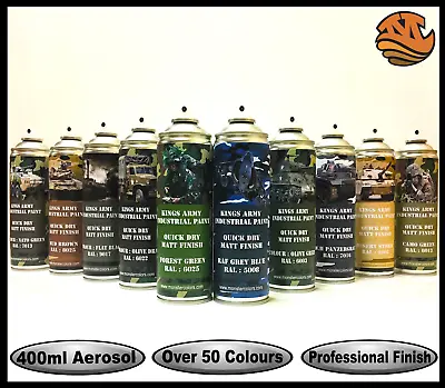 Kings Army Spray Paint Military Vehicle Paint Paintball Airsoft Model Paint • £13.50