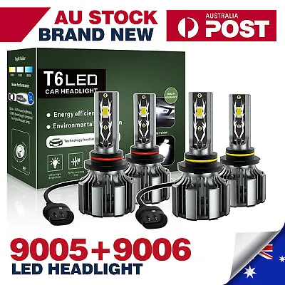 9005 HB3 9006 LED Headlight Globes High Low Beam Bulbs For Honda Civic 2007-2011 • $43.60