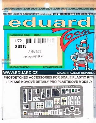 EDUSS818 1:72 Eduard Color Zoom PE - A-6A Intruder (TRP Kit) • $17.64