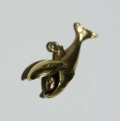 14 K Gold Vintage Movable Charm Jonah & The Whale  Art Deco 1930s • $295