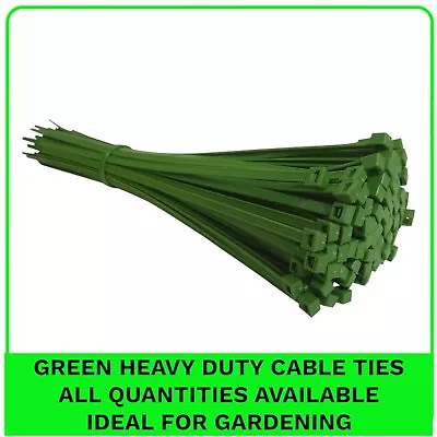 Green Cable Ties. Small Medium & Large Size Zip Tie Wraps. Ideal For Garden • £155