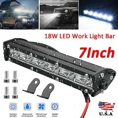 7'' 18W Spot Flood LED Work Light Bar Lamp Driving Fog Offroad SUV 4WD Car Truck • $9.95