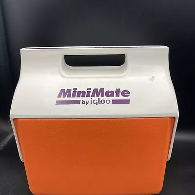 Vintage Mini Mate Personal Cooler / Lunch Box By IGloo Made In USA Orange Purple • $14.39