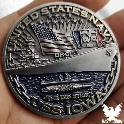 USS Iowa BB-61 Warships Of World War 2 75th Anniversary Battleship US Navy Coin • $25.95