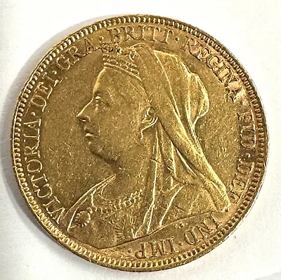 1900-S Sydney Australia Gold Sovereign Queen Victoria Old Widow Head Gold Coin • $809.99