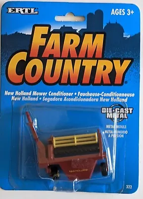 ERTL New Holland Mower Conditioner. 1/64 Scale Die-Cast Vintage New On Card • $15.67