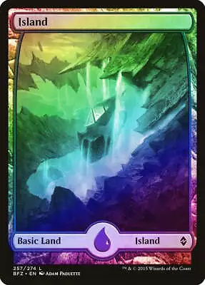 Island (257) FOIL Battle For Zendikar PLD Extended / Full Art CARD ABUGames • $3.19