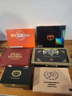 Lot Of 6 Empty Cigar Box Camacho Excalibur CAO Torano Dias De Gloria LFD • $30.99