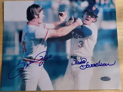 Pete Rose/Bud Harrelson Dual Signed 8 X 10 Color Photo Steiner COA • $150