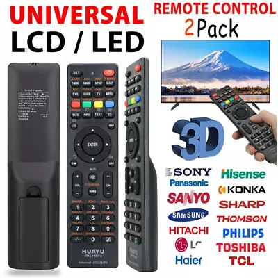 2x Universal TV Remote Control LCD/LED For Sony/Samsung/Panasonic/LG/Sharp/Sanyo • $11.39