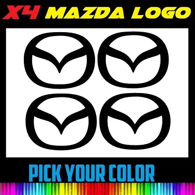 X4 2  3  4  6  8  MAZDA Logo Vinyl Wheel Decal Truck Car Sticker FREE SHIPPING • $4.99