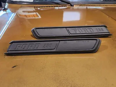 1968-1972 Ford Truck F-250 HOOD SIDE EMBLEMS Original Pair NAME PLATES OEM • $44.97