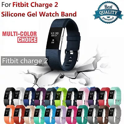 For Fitbit Charge 2 Bands Replacement Silicone Wristband Watch Strap Sports Band • $8.49