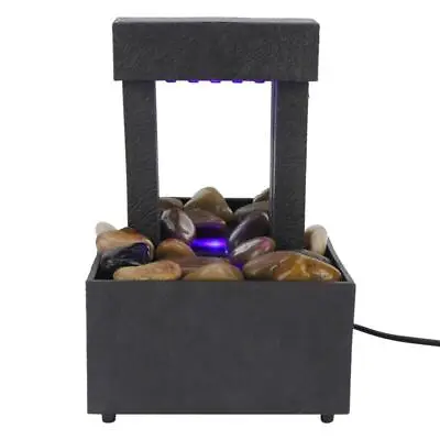 Indoor Waterfall Fountain W/ Stones - Tabletop Decor - Relaxing Ambiance • $17.62