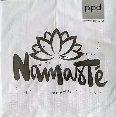 £2.85 • Buy Namaste. 4 X Paper Napkins. Decoupage, Crafting, Scrapbook