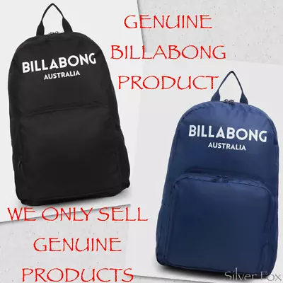 $34.80 • Buy Billabong Essentials Blue & Black Backpack School Travel Sports Gym Bag 28 Litre