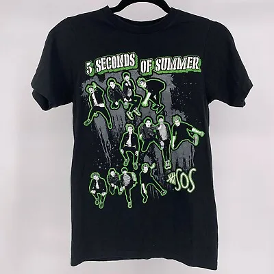 5 Seconds Of Summer T-Shirt Size S Black 100% Cotton Graphic Tee Short Sleeve • $25