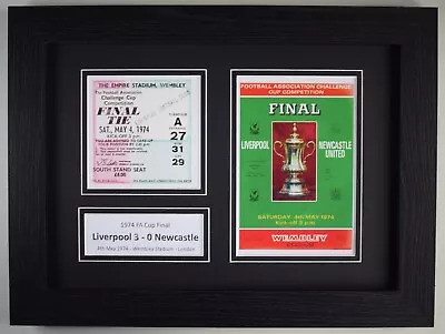 1974 FA Cup Final A4 Photo Ticket Display Football Programme Liverpool Gift • £10.99