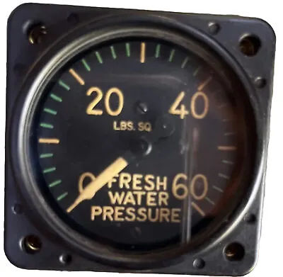 Fresh Water Pressure Gauge. Rat Rod/Hot Rod/ Aircraft/Marine. NOS • $50.40