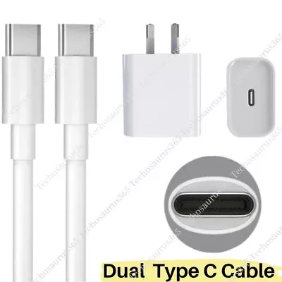 For Samsung Galaxy A13 A33 A53 A73 5G 20W PD Fast Wall Charger Dual Type C Cable • $15.94